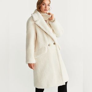 Mango Faux Shearling Coat